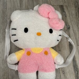 Hello Kitty Plush Backpack in White, Pink & Yellow